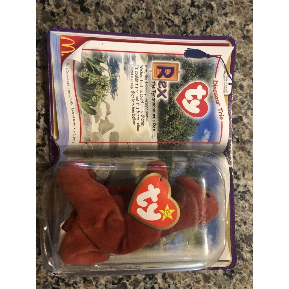 TY REX The Tyrannosaurus 1994 Mc Donalds‎ Beanie Baby RARE RETIRED DINOSAUR TRIO